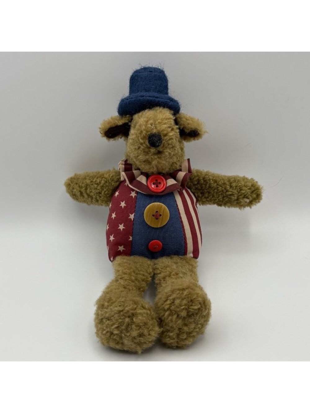 Russ Bear Plush Stuffed Animal Patriotic Glory Flags Russ Berrie Missing Flag